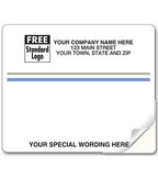 RLML23 Laser Blue and Gray Stripe Mailing Label 4 x 3 1/3"