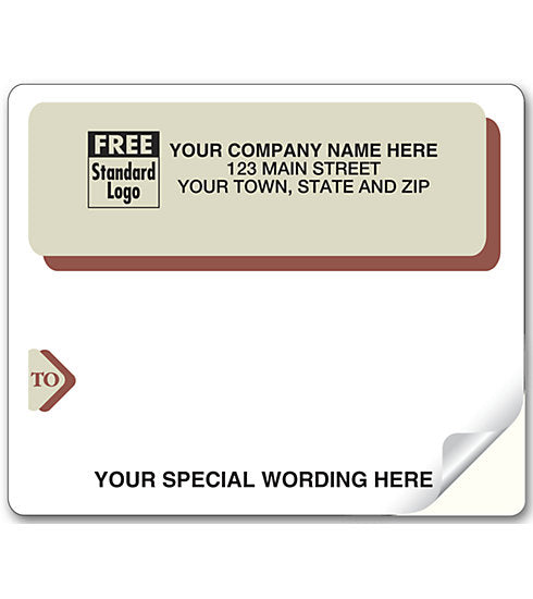 RLML55 Laser Burg Gray Mail Label 4 x 3 1/3"