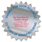 SB007 Burst 1 3/4" Diameter Poly Label