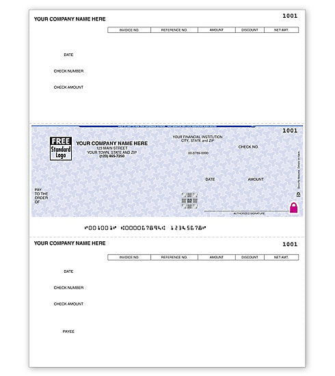SDLM219 - SSLM219 High Security Laser Middle Check 22 Security Features 8 1/2 x 11"