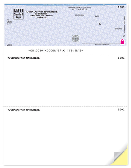SDLT160 - SSLT160 High Security Laser Top Check 22 Security Features 8 1/2 x 11"