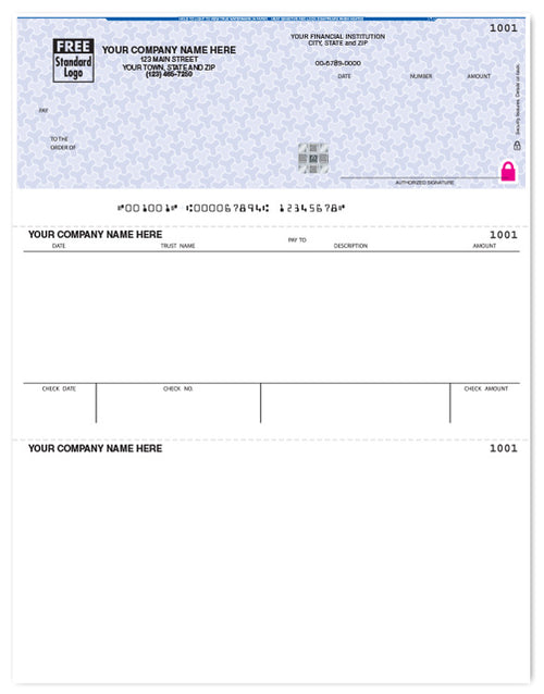 SDLT228 - SSLT228 High Security Laser Top Check 22 Security Features 8 1/2 x 11"