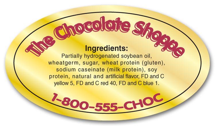 SV008 Oval Polyester Labels 3...