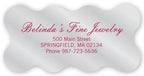 SX001 Scallop Polyester Labels 2 x 1"
