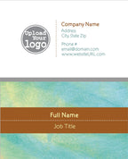 Full Color Teal Shimmer Business Cards