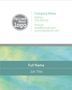 Full Color Teal Shimmer Business Cards
