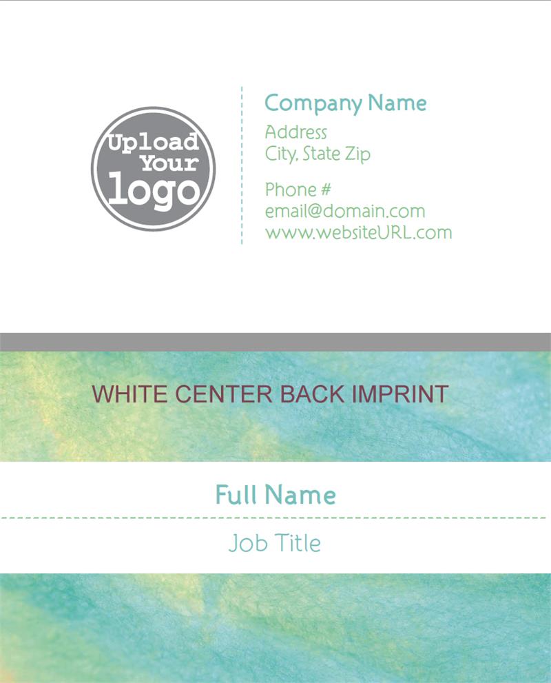 Full Color Teal Shimmer Business Cards
