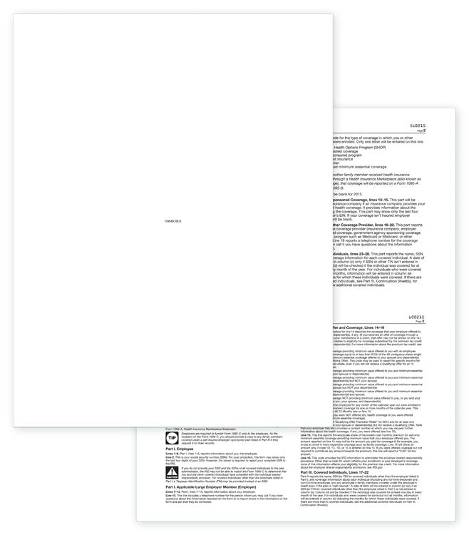 TF5097 2024 Laser Blank ACA 1095 with Backer 8 1/2 x 11"