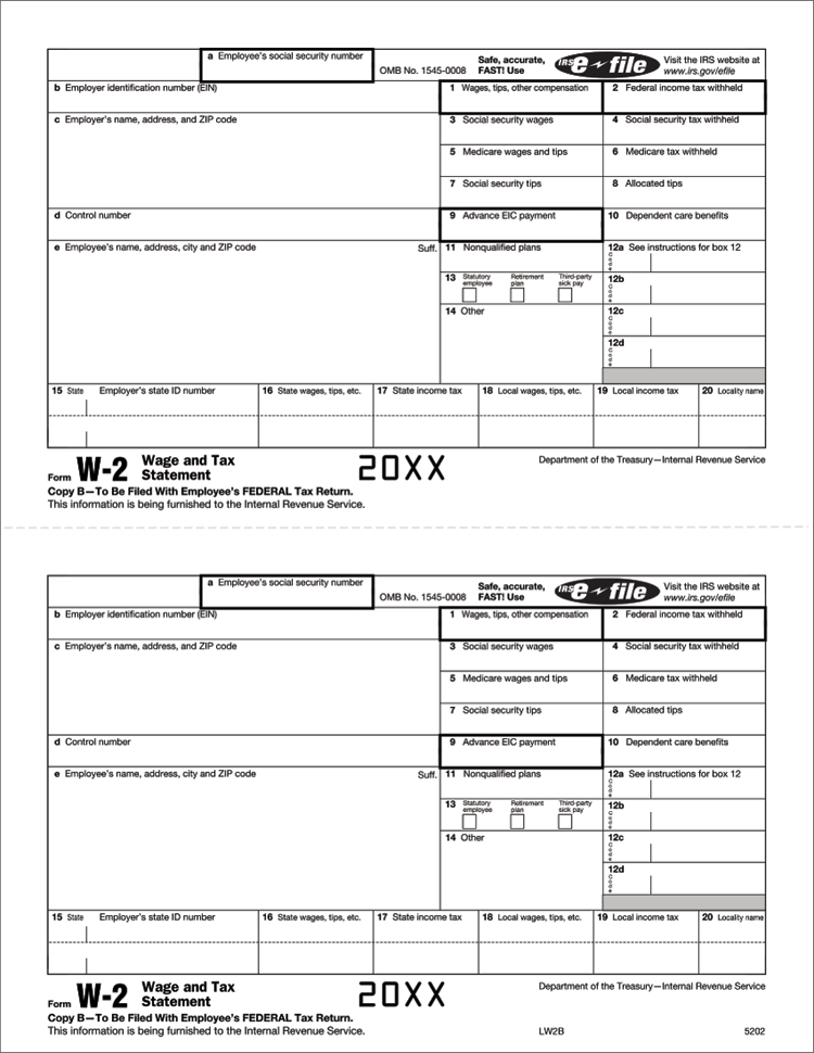 TF5202 2024 Laser W-2 Employee...