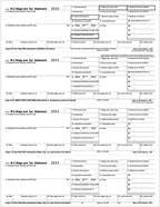 TF5206B 2024 4-Up Laser W-2 Employee Copy Horizontal Format Bulk 8 1/2 x 11"
