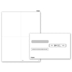 TF5221E 2024 Laser Blank W-2 4-Up Without Backer With Envelope 8 1/2 x 11"