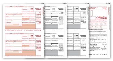 TF6107 2024 Laser 1099-DIV Dividend Income 4-Part Set 8 1/2 x 11"