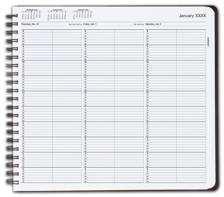 TIME33 TimeScan 2 Column Wirebound Book 10 Minute Interval 8am-6pm 12 x 11"