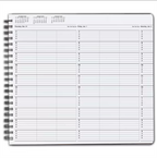 TIME41 TimeScan 3 Column Wirebound Book 15 Minute Spacing 7am-5pm 17 x 11"