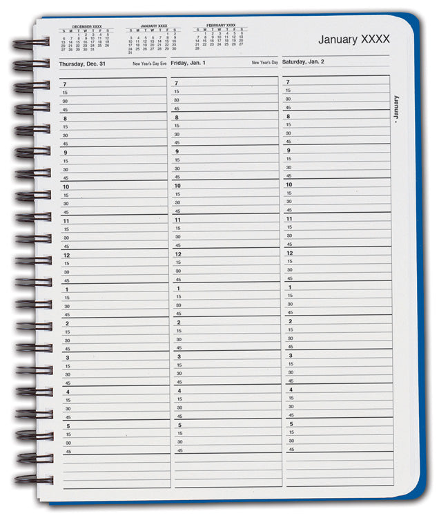 TIME5 TimeScan 1 Col Wirebound Book 15 Min 7am-6pm With Extra Hour 8 1/2 x 11"