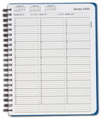 TIME5 TimeScan 1 Col Wirebound Book 15 Min 7am-6pm With Extra Hour 8 1/2 x 11"
