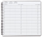 TIME51 TimeScan 3 Column Wirebound Book 15 Minute Spacing 8am-6pm 17 x 11"