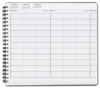 TIME55 TimeScan 3 Column Wirebound Book 15 Minute Spacing 8am-7pm With Extra Hour 17 x 11"