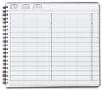TIME59 TimeScan 3 Column Wirebound Book 15 Minute Spacing 8am-10pm With Extra Hour 17 x 11"