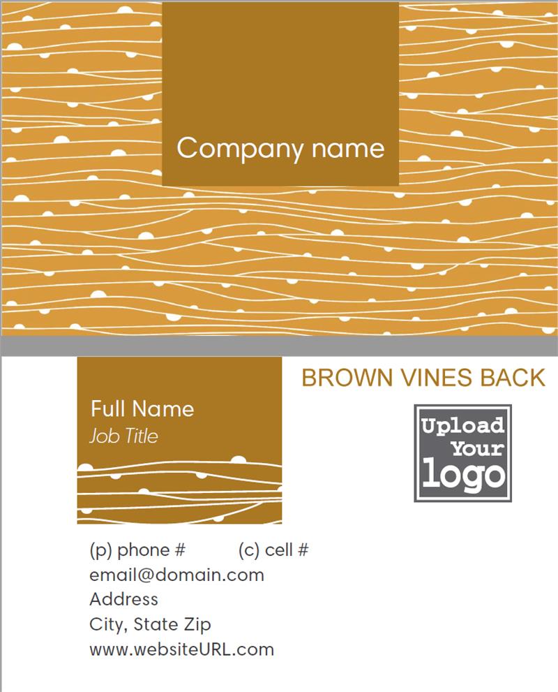Full Color Vines Business Cards
