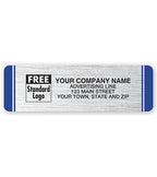WIL8S Weather Resistant Labels Brushed Poly Silver 3 1/4 x 1"