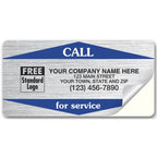 WSV1S Call For Service Weather Resistant Labels Silver 3 1/2 x 1 3/4"