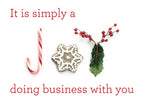 HPD2260 - D2260 Simply a Joy Business Thank You Holiday Card 7 7/8 x 5 5/8"