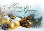 D2283 Glittering Ornaments Holiday Greeting Card 7 7/8 x 5 5/8"