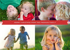 D2370 Four Photos with Red Banner Christmas Photo Card 7 7/8 x 5 5/8"