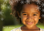 D2382 Sprinkling Retro Snow Horizontal Photo Card 7 7/8 x 5 5/8"