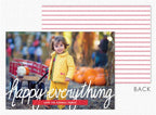 D2678 "Happy Everything" Flat Holiday Photo Card 7 7/8 x 5 5/8"