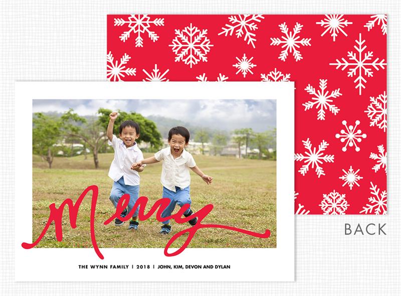 D2692 "Merry" Flat Holiday Photo...