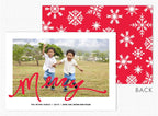 D2692 "Merry" Flat Holiday Photo Card 7 7/8 x 5 5/8"
