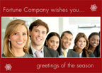 DD2187 Customized Red Holiday Photo Card 7 7/8 x 5 5/8"