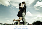 DD2357 Stylish Font Holiday Photo Card 7 7/8 x 5 5/8"