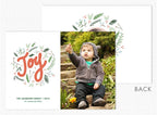 DD2679 "Joy" Flat 2 Photo Holiday Card 7 7/8 x 5 5/8"