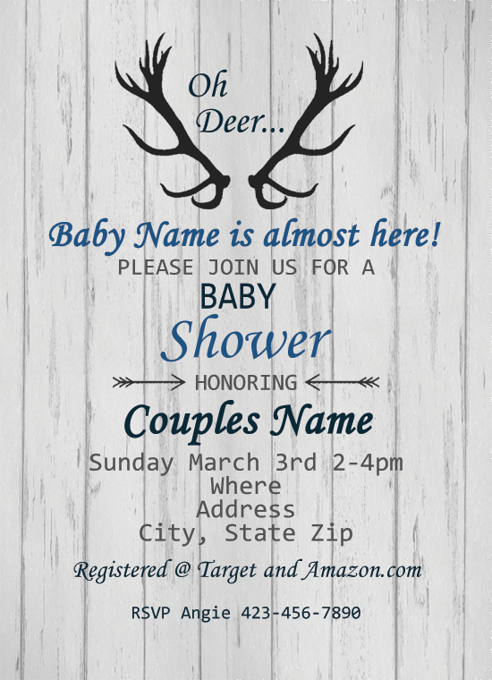 Full Color Baby Shower Invitations...