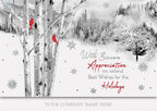 H09628 Perched on a Birch Holiday Cards 7 7/8 x 5 5/8"