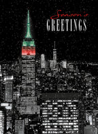 HP09303 City Sights Holiday Cards 5 5/8 x 7 7/8"
