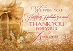 HP16309 - NN6309 Gold Joy Holiday Cards 7 7/8 x 5 5/8"