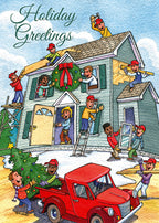 HP16325 - N6325 Cheerful Contractors Holiday Cards 5 5/8 x 7 7/8"