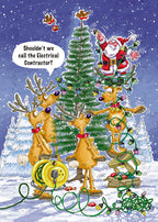 HS09058 - N9058 Holiday Light-Up Electrical Contractor Cards 5 5/8 x 7 7/8"