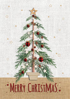 HV08810 Tartan Tree Petite Holiday Greeting Cards 5 x 7"